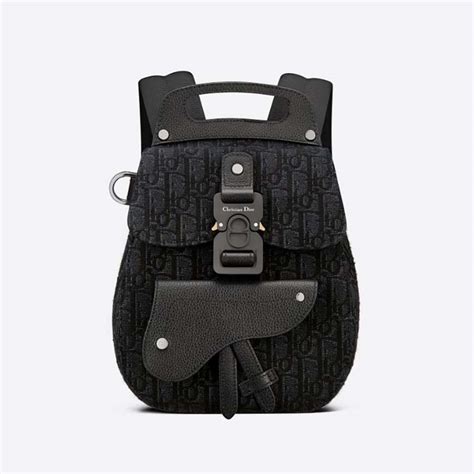 dior oblique jacquard mini saddle backpack|dior saddle bag with strap.